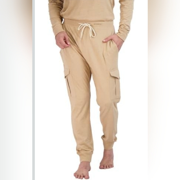 Outdoor Life Beige Jersey Knit Cargo Joggers - Picture 3 of 4